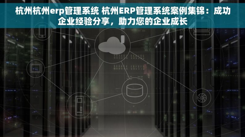 杭州杭州erp管理系统 杭州ERP管理系统案例集锦：成功企业经验分享，助力您的企业成长