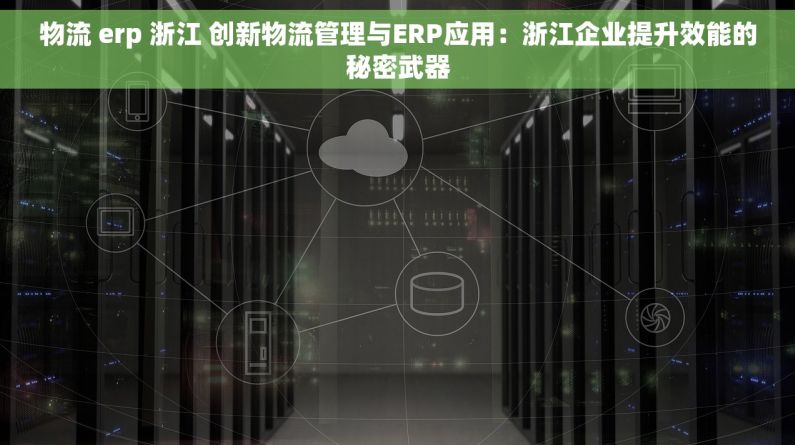 物流 erp 浙江 创新物流管理与ERP应用：浙江企业提升效能的秘密武器