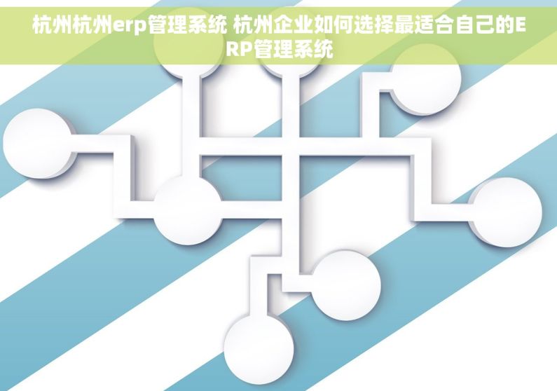 杭州杭州erp管理系统 杭州企业如何选择最适合自己的ERP管理系统