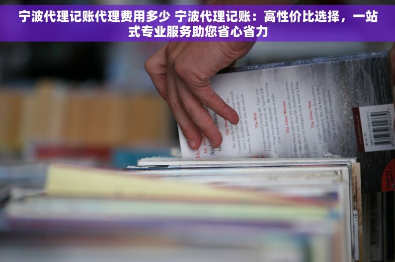 宁波代理记账代理费用多少 宁波代理记账：高性价比选择，一站式专业服务助您省心省力
