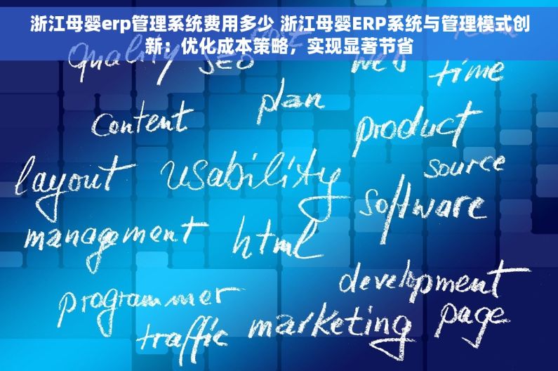 浙江母婴erp管理系统费用多少 浙江母婴ERP系统与管理模式创新：优化成本策略，实现显著节省