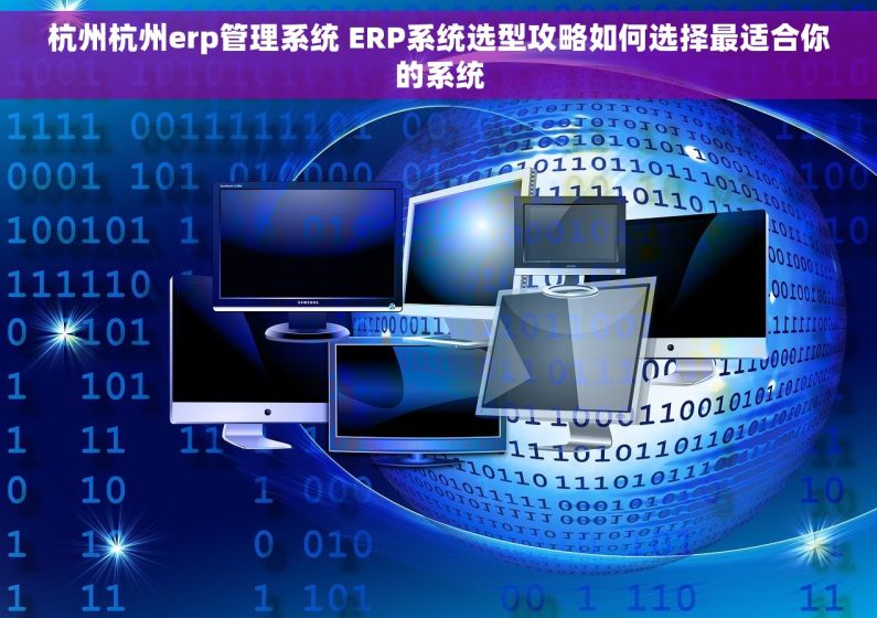 杭州杭州erp管理系统 ERP系统选型攻略如何选择最适合你的系统