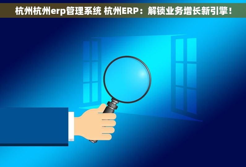 杭州杭州erp管理系统 杭州ERP：解锁业务增长新引擎！