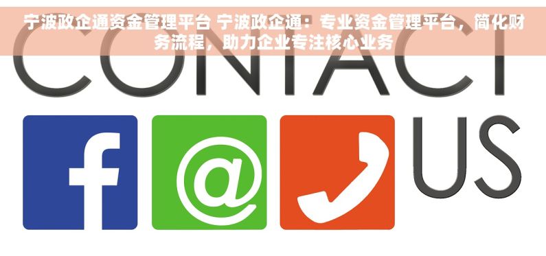 宁波政企通资金管理平台 宁波政企通：专业资金管理平台，简化财务流程，助力企业专注核心业务