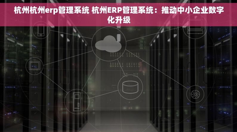 杭州杭州erp管理系统 杭州ERP管理系统：推动中小企业数字化升级