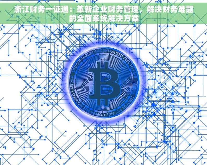 浙江财务一证通：革新企业财务管理，解决财务难题的全面系统解决方案