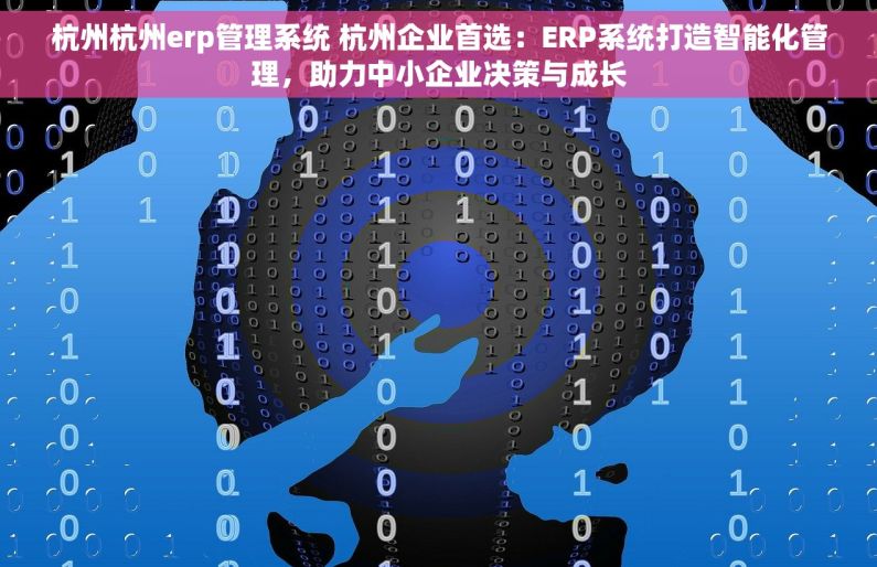 杭州杭州erp管理系统 杭州企业首选：ERP系统打造智能化管理，助力中小企业决策与成长