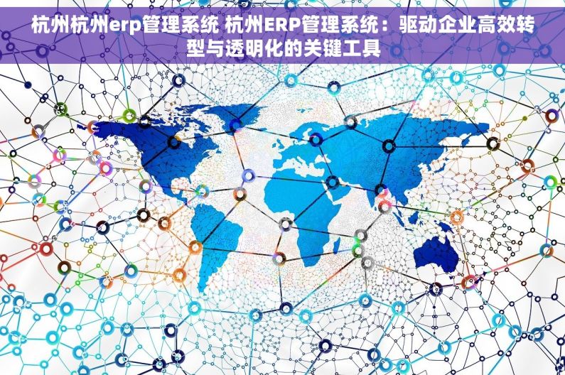 杭州杭州erp管理系统 杭州ERP管理系统：驱动企业高效转型与透明化的关键工具