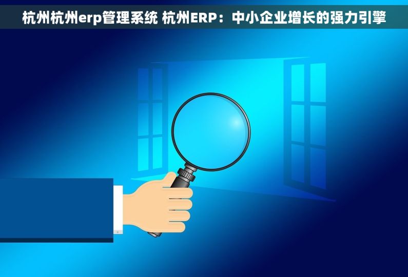 杭州杭州erp管理系统 杭州ERP：中小企业增长的强力引擎