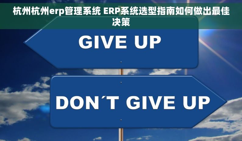 杭州杭州erp管理系统 ERP系统选型指南如何做出最佳决策