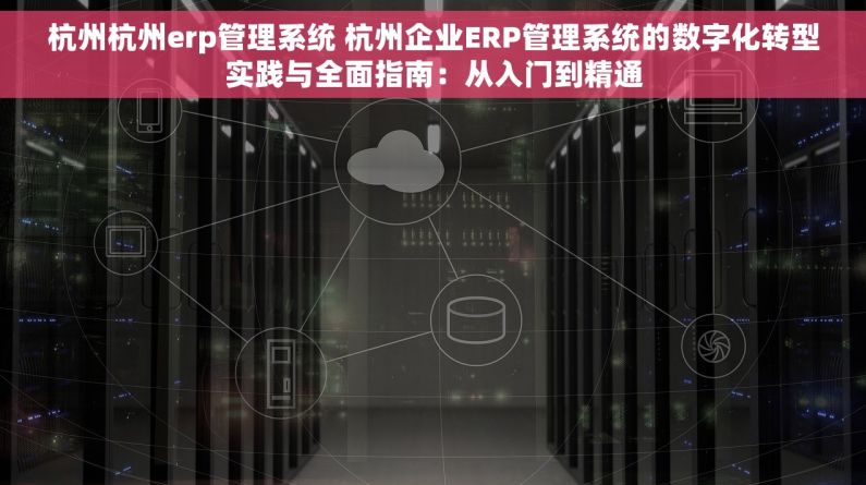 杭州杭州erp管理系统 杭州企业ERP管理系统的数字化转型实践与全面指南：从入门到精通