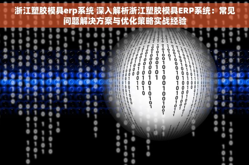 浙江塑胶模具erp系统 深入解析浙江塑胶模具ERP系统：常见问题解决方案与优化策略实战经验