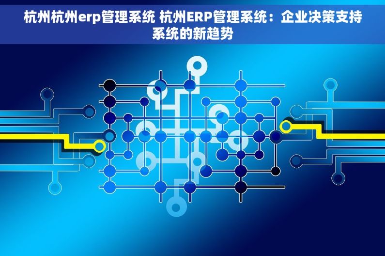 杭州杭州erp管理系统 杭州ERP管理系统：企业决策支持系统的新趋势