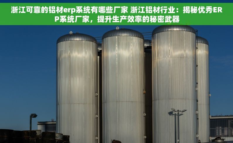 浙江可靠的铝材erp系统有哪些厂家 浙江铝材行业：揭秘优秀ERP系统厂家，提升生产效率的秘密武器