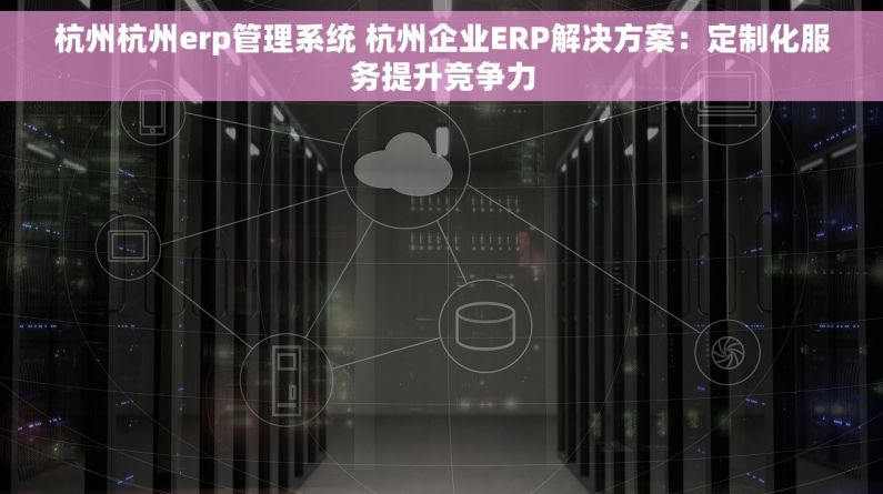 杭州杭州erp管理系统 杭州企业ERP解决方案：定制化服务提升竞争力