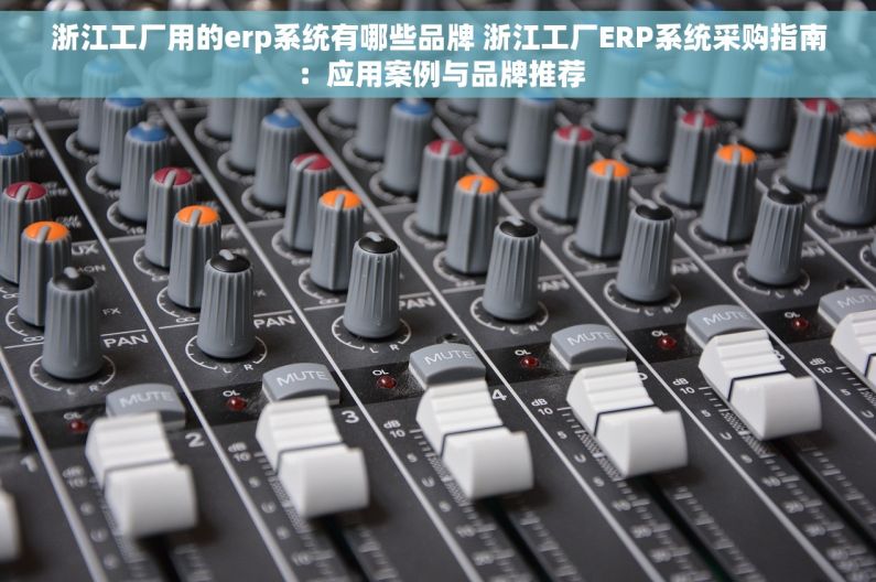 浙江工厂用的erp系统有哪些品牌 浙江工厂ERP系统采购指南：应用案例与品牌推荐