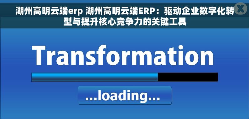 湖州高明云端erp 湖州高明云端ERP：驱动企业数字化转型与提升核心竞争力的关键工具