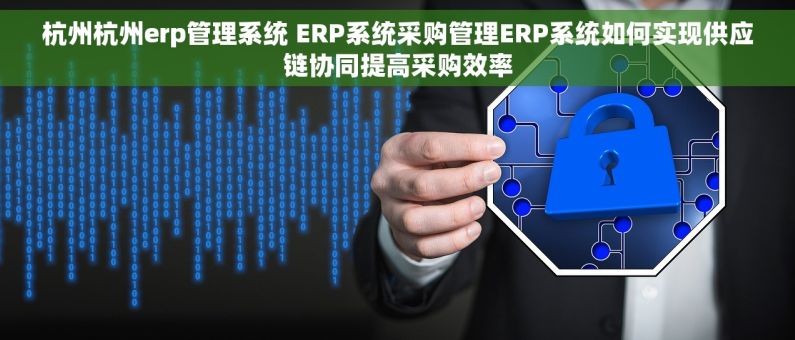 杭州杭州erp管理系统 ERP系统采购管理ERP系统如何实现供应链协同提高采购效率