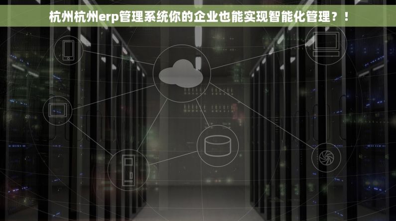 杭州杭州erp管理系统你的企业也能实现智能化管理？！