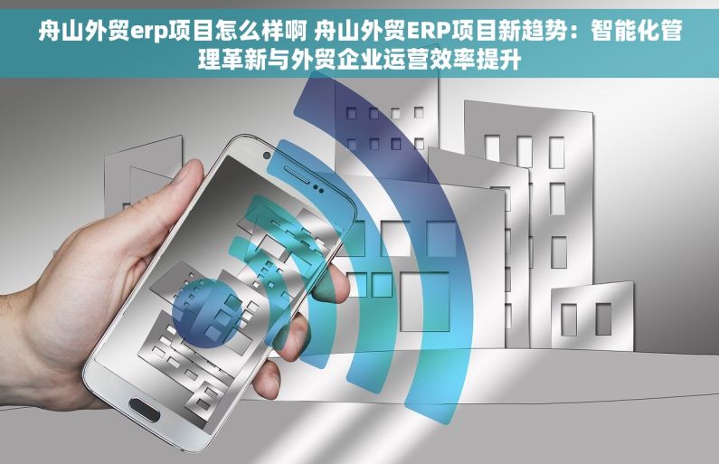舟山外贸erp项目怎么样啊 舟山外贸ERP项目新趋势：智能化管理革新与外贸企业运营效率提升