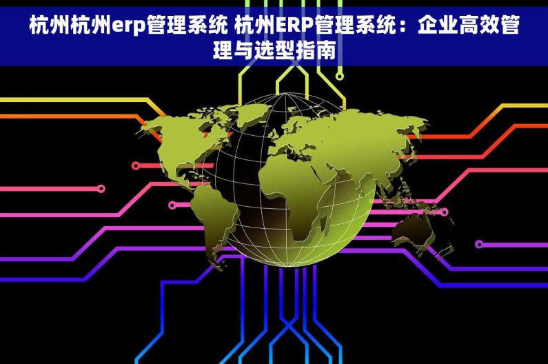 杭州杭州erp管理系统 杭州ERP管理系统：企业高效管理与选型指南