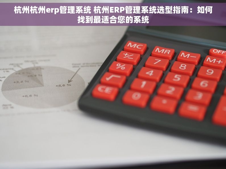 杭州杭州erp管理系统 杭州ERP管理系统选型指南：如何找到最适合您的系统