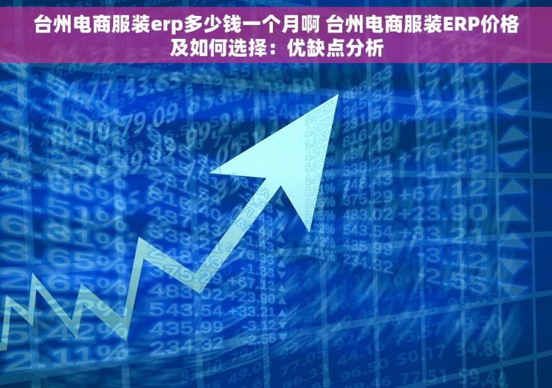 台州电商服装erp多少钱一个月啊 台州电商服装ERP价格及如何选择：优缺点分析