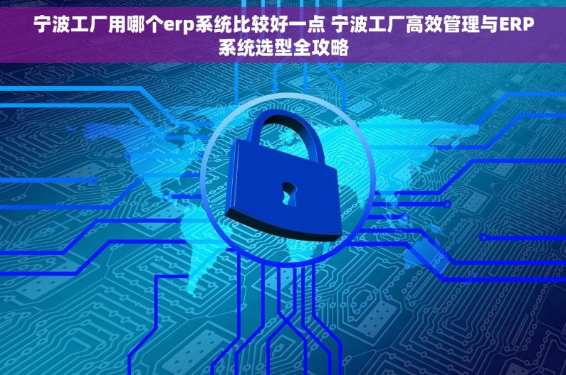 宁波工厂用哪个erp系统比较好一点 宁波工厂高效管理与ERP系统选型全攻略