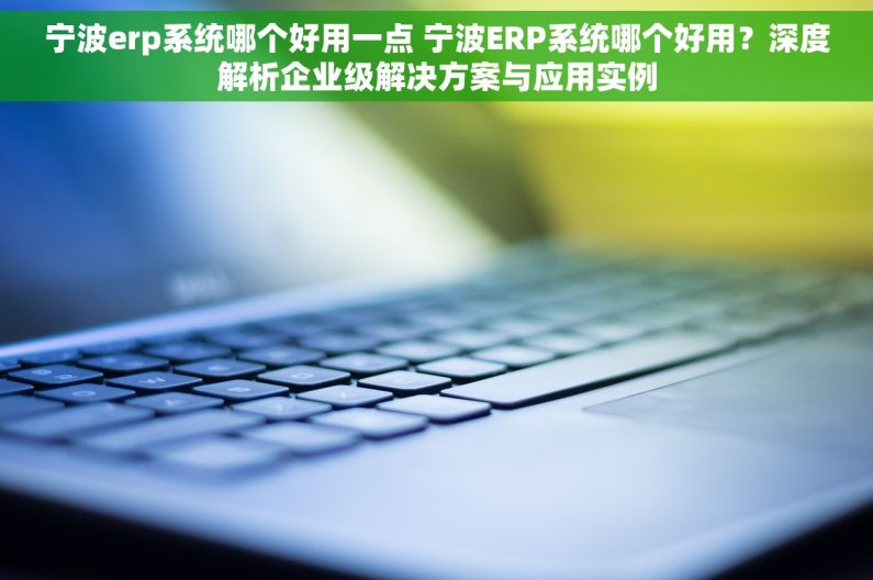 宁波erp系统哪个好用一点 宁波ERP系统哪个好用？深度解析企业级解决方案与应用实例