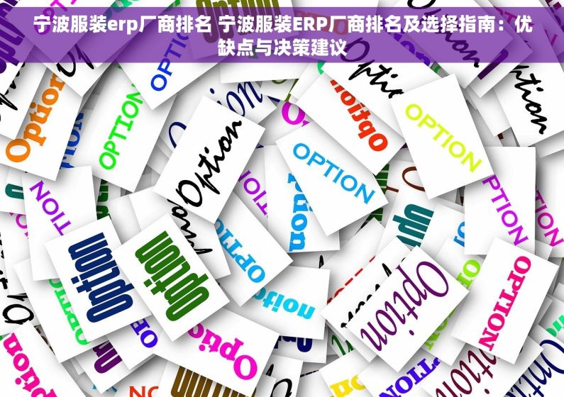 宁波服装erp厂商排名 宁波服装ERP厂商排名及选择指南：优缺点与决策建议