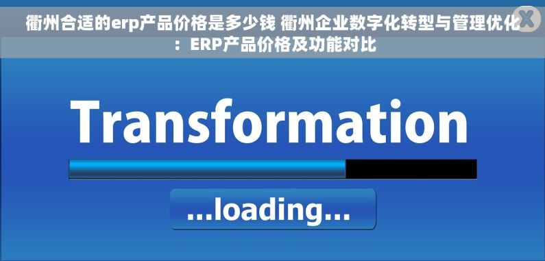 衢州合适的erp产品价格是多少钱 衢州企业数字化转型与管理优化：ERP产品价格及功能对比