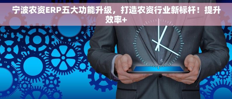 宁波农资ERP五大功能升级，打造农资行业新标杆！提升效率+