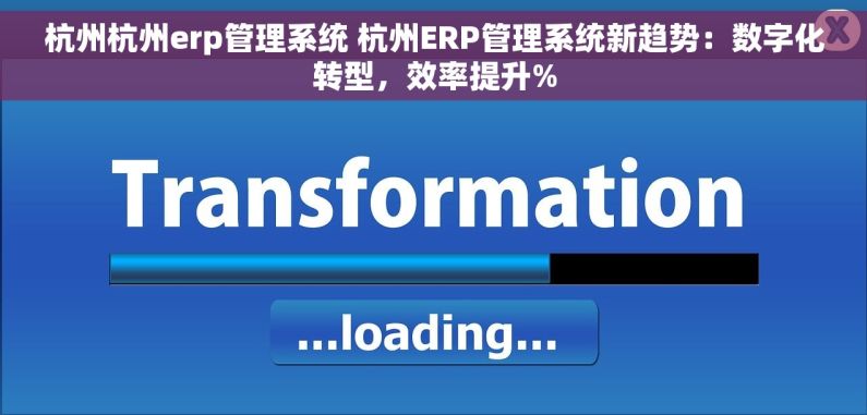 杭州杭州erp管理系统 杭州ERP管理系统新趋势：数字化转型，效率提升%