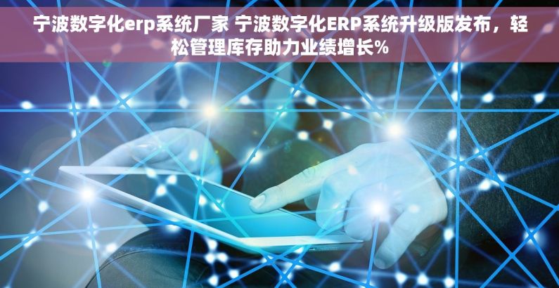 宁波数字化erp系统厂家 宁波数字化ERP系统升级版发布，轻松管理库存助力业绩增长%