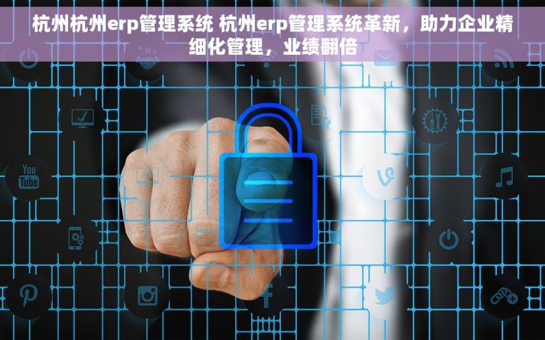 杭州杭州erp管理系统 杭州erp管理系统革新，助力企业精细化管理，业绩翻倍