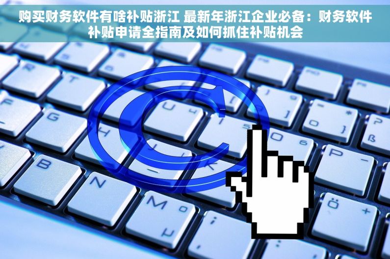 购买财务软件有啥补贴浙江 最新年浙江企业必备：财务软件补贴申请全指南及如何抓住补贴机会