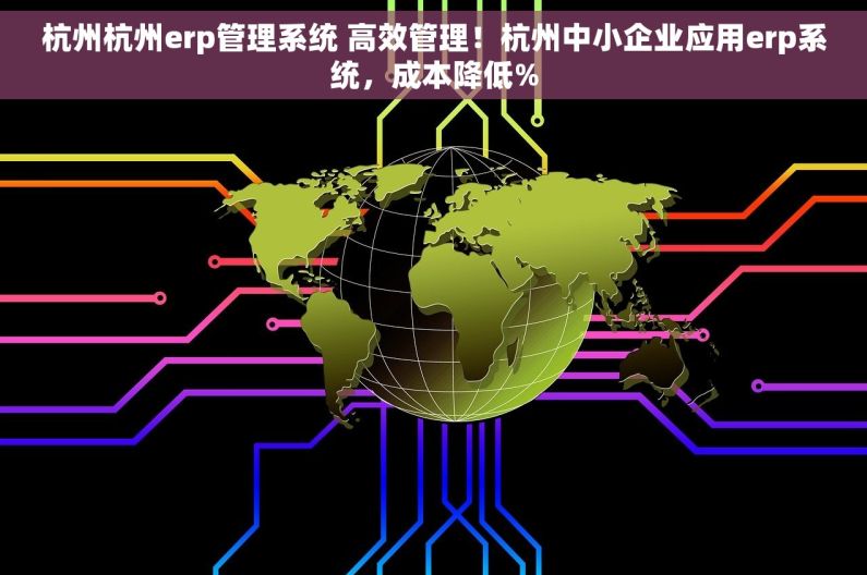 杭州杭州erp管理系统 高效管理！杭州中小企业应用erp系统，成本降低%