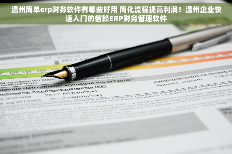 温州简单erp财务软件有哪些好用 简化流程提高利润！温州企业快速入门的信赖ERP财务管理软件
