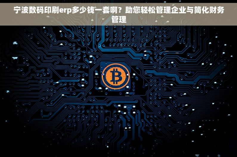 宁波数码印刷erp多少钱一套啊？助您轻松管理企业与简化财务管理