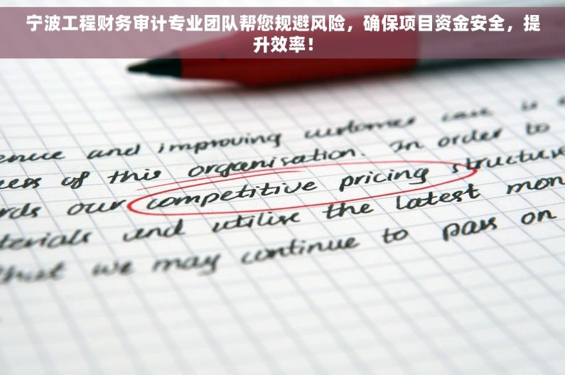 宁波工程财务审计专业团队帮您规避风险，确保项目资金安全，提升效率！