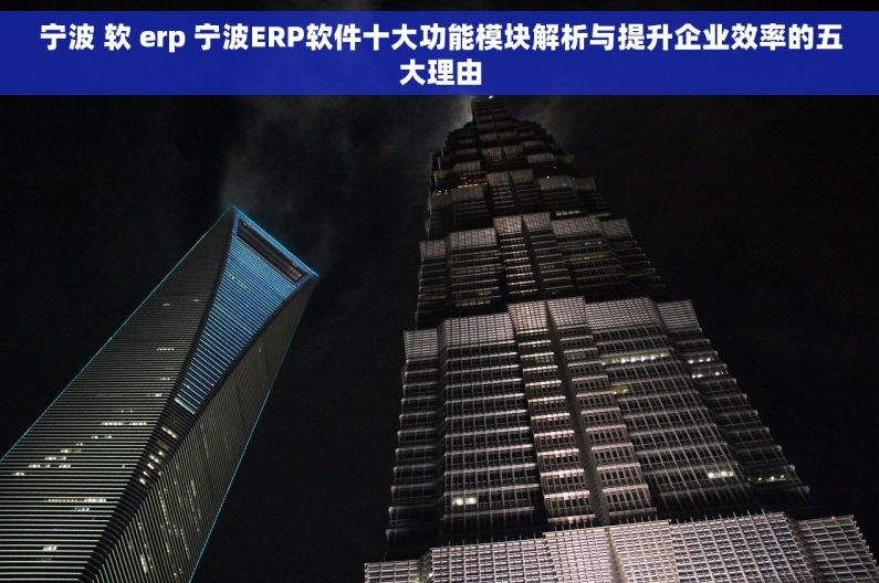 宁波 软 erp 宁波ERP软件十大功能模块解析与提升企业效率的五大理由