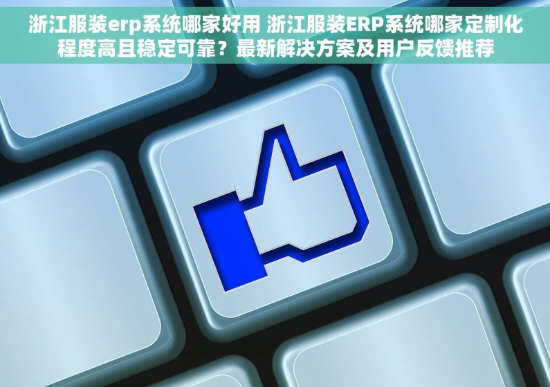 浙江服装erp系统哪家好用 浙江服装ERP系统哪家定制化程度高且稳定可靠？最新解决方案及用户反馈推荐