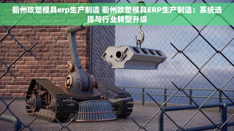 衢州吹塑模具erp生产制造 衢州吹塑模具ERP生产制造：系统选择与行业转型升级