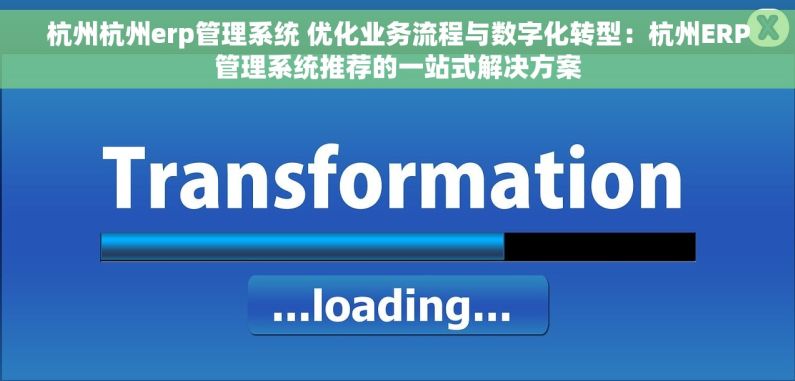 杭州杭州erp管理系统 优化业务流程与数字化转型：杭州ERP管理系统推荐的一站式解决方案