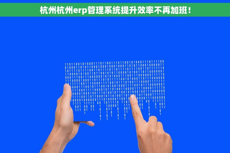 杭州杭州erp管理系统提升效率不再加班！