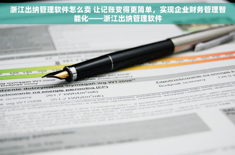 浙江出纳管理软件怎么卖 让记账变得更简单，实现企业财务管理智能化——浙江出纳管理软件