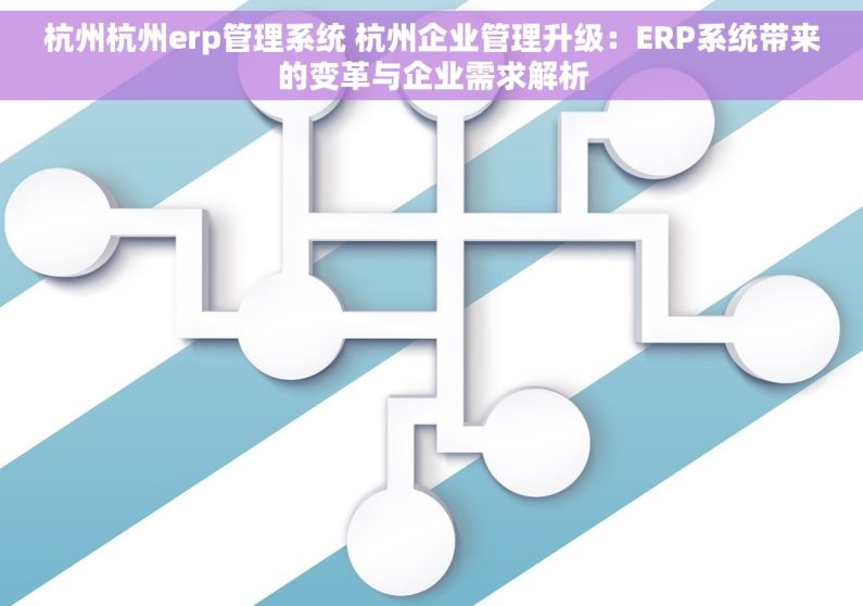 杭州杭州erp管理系统 杭州企业管理升级：ERP系统带来的变革与企业需求解析