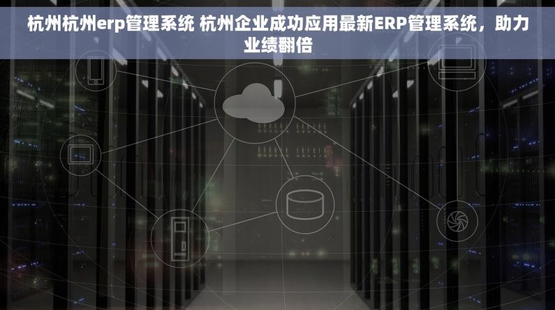 杭州杭州erp管理系统 杭州企业成功应用最新ERP管理系统，助力业绩翻倍