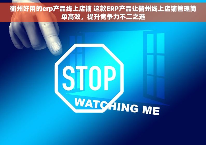 衢州好用的erp产品线上店铺 这款ERP产品让衢州线上店铺管理简单高效，提升竞争力不二之选