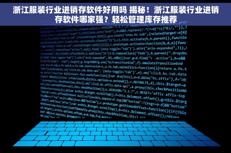 浙江服装行业进销存软件好用吗 揭秘！浙江服装行业进销存软件哪家强？轻松管理库存推荐
